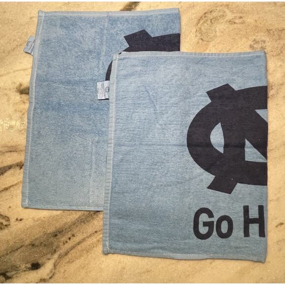 Two Vintage UNC North Carolina Tar Heels Rally Towels McArthur Towel & Sports - Picture 1 of 8